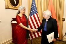 HFM Smt. N. sitharaman met US Treasury Secretary
